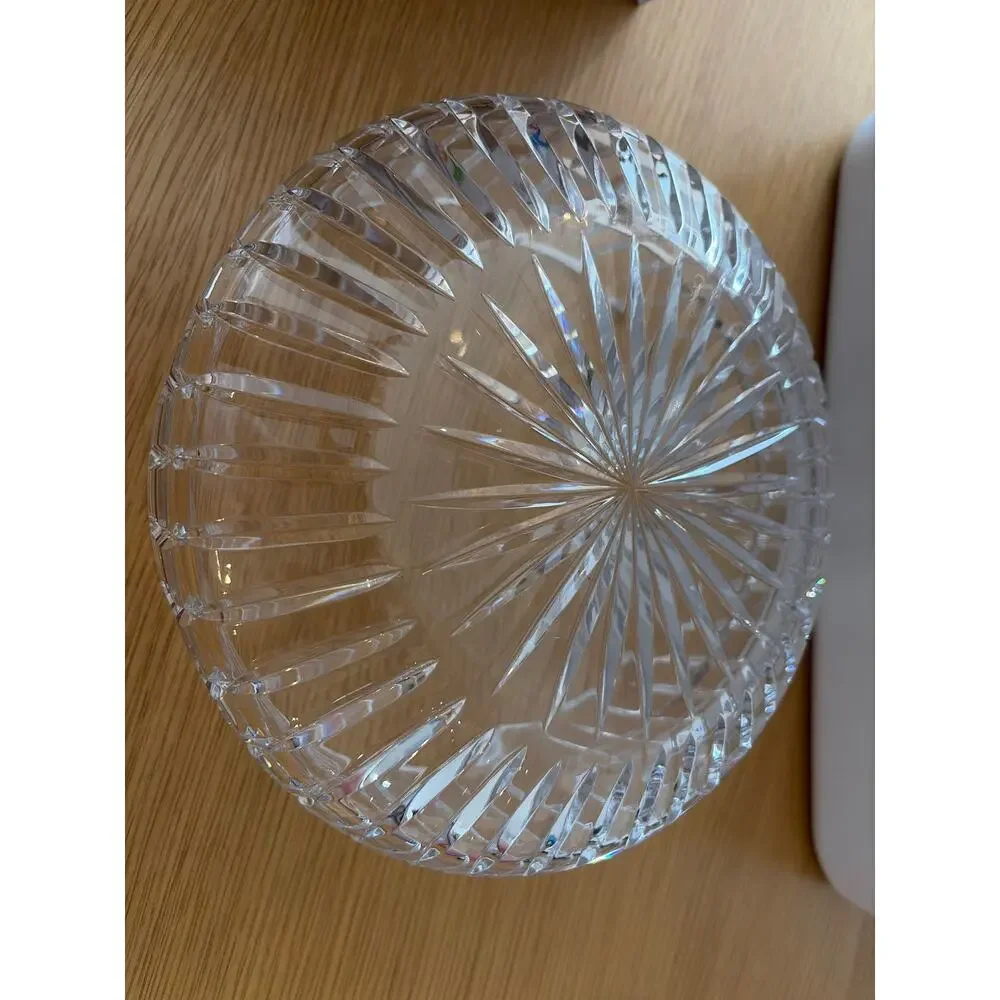 CESKA Solitair Service Salad Bowl Cut Lead Crystal, 8 1/2